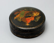 Лаковая шкатулка папье-маше «Хозяйка медной горы», художник Чаадаев Н., СССР, п. Палех, 1947 г.