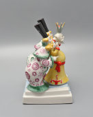 Статуэтка «Царь и бояре» по мотивам сказки П. П. Ершова «Конек-Горбунок», скульптор Щербина В. И., Киевский ЭКХЗ, 1960-70 гг.