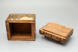 Деревянная шкатулка в русском стиле с выдвижной крышкой, Талашкино, 1900-е