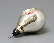 Советская елочная игрушка «Лампочка», стекло, СССР, 1970-е