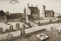 Старинная гравюра «Корбах», Германия