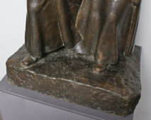 Советская агитационная скульптура, эскиз памятника «Сталин и Ворошилов на Царицынском фронте», скульптор Петин Г. А., бронза, СССР, 1939 г.