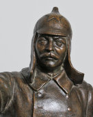 Советская агитационная скульптура, эскиз памятника «Сталин и Ворошилов на Царицынском фронте», скульптор Петин Г. А., бронза, СССР, 1939 г.