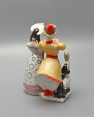 Фигурка «Иванушка-дурачок и Царь-девица» по мотивам сказки П. П. Ершова «Конек-Горбунок», скульптор Щербина В. И., Киевский ЭКХЗ, 1960-70 гг.