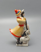 Фигурка «Иванушка-дурачок и Царь-девица» по мотивам сказки П. П. Ершова «Конек-Горбунок», скульптор Щербина В. И., Киевский ЭКХЗ, 1960-70 гг.