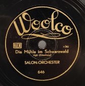«Die Mühle im Schwarzwald» и «Morgenblätter», старинная / винтажная пластинка 78 оборотов для граммофона / патефона.