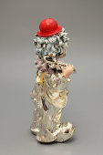Винтажная статуэтка клоуна с зонтом, стерлинговое серебро 925 пр., эмаль, Hazorfim, Израиль, 2-я пол. 20 в.
