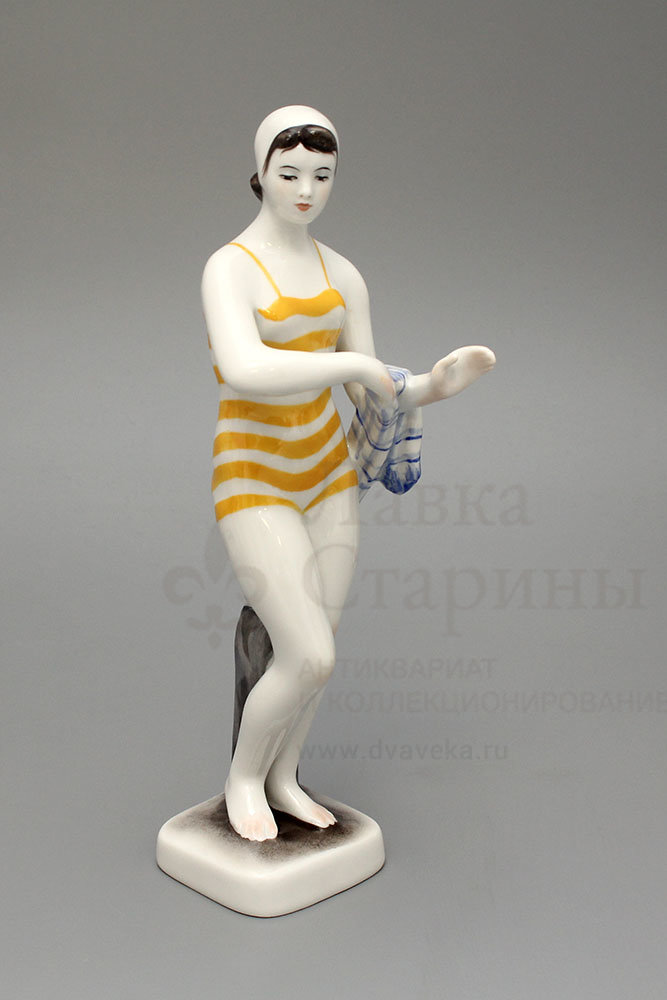 Купить статуэтку ЛФЗ «Купальщица» в желтом купальнике , скульптор ...