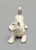 Статуэтка «Собака породы фокстерьер», скульптор Воробьев Б. Я., фарфор, ЛФЗ, 1950-60 гг.