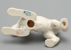 Статуэтка «Собака породы фокстерьер», скульптор Воробьев Б. Я., фарфор, ЛФЗ, 1950-60 гг.