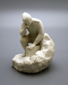 Статуэтка «Связист», скульптор И. Голембиевская, бисквит, Вербилки, 1947 г.