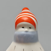 Статуэтка «Мальчик в шубке», скульптор Павлова Л. Н., фарфор, Краснодарский завод «Чайка», 1960-е