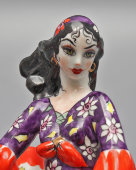 Статуэтка «Цыганка», скульптор Щербина В. И., фарфор, Киевский ЭКХЗ, 1990-е