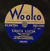 «Santa Lucia» и «Wo sind die Jugendjahre geblieben», старинная / винтажная пластинка 78 оборотов для граммофона / патефона.
