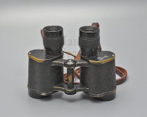 Винтажный армейский бинокль в чехле, увеличение 8х, диаметр объектива 30 мм, латунь, Казань, 1956 г.
