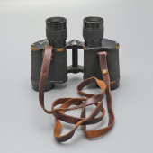 Винтажный армейский бинокль в чехле, увеличение 8х, диаметр объектива 30 мм, латунь, Казань, 1956 г.