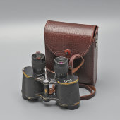 Винтажный армейский бинокль в чехле, увеличение 8х, диаметр объектива 30 мм, латунь, Казань, 1956 г.