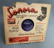 Граммофонная пластинка, Пи Ви Хант (Pee Wee Hunt) и оркестр –  регтайм «Twelfth street rag» и «Somebody else, not me». Capitol records. Швеция 1950-е гг.