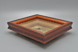 Старинная икона в латунном окладе и киоте «Святитель Николай Чудотворец», Россия, кон. 19, нач. 20 вв.