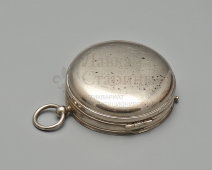 Старинный карманный компас охотничьего типа с откидной крышкой, латунь, Европа, 19 век