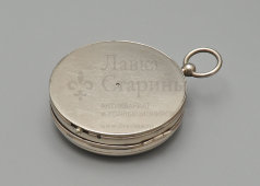 Старинный карманный компас охотничьего типа с откидной крышкой, латунь, Европа, 19 век