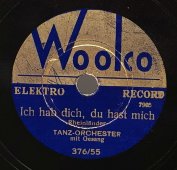 «Ich hab dich, du hast mich» и «Wenn die Glocke 12 geschlagen», старинная / винтажная пластинка 78 оборотов для граммофона / патефона.