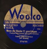 «Ich hab dich, du hast mich» и «Wenn die Glocke 12 geschlagen», старинная / винтажная пластинка 78 оборотов для граммофона / патефона.
