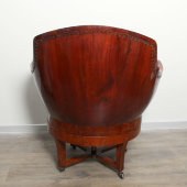 Кресло на колесиках, красное дерево, сосна, Россия, 1840-50 гг.