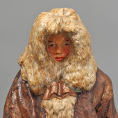 Статуэтка «Чукотская женщина» из серии «Народности России», модель П. П. Каменского, фарфор ИФЗ, 1911 г.
