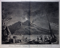Гравюра «Извержение вулкана Везувий в 1757 г.»