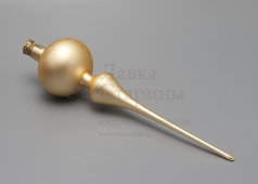 Шпиль, верхушка, макушка, наконечник для новогодней елки «Матовая», стекло, СССР, 1980-е