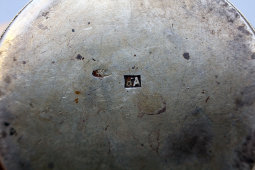 Антикварная серебряная стопка с эмалевым орнаментом, серебро 75 пробы, перегородчатая эмаль, Россия, 19 век