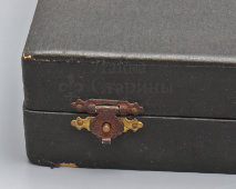 Винтажный отоскоп в футляре с насадками‑спекулами, сталь, Европа, сер. 20 в.