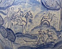 Декоративная напольная фаянсовая ваза «Тверь 1851», автор Генрих Вебер, Конаково, 1970 г.