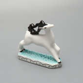 Статуэтка «Олененок», скульптор Кольцов Н. А., фарфор, анималистика ЛФЗ, 1950-60 гг.