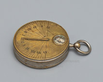 Старинные карманные солнечные часы с компасом, Европа, 19 в.
