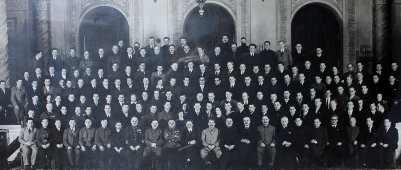 Старинная фотография в багете «Сталин и члены Политбюро», СССР, 1930-е годы
