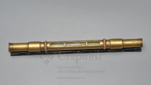 Старинный латунный трубчатый пузырьковый уровень, Европа, н. 20 в.