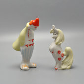 Комплект статуэток «Иванушка-дурачок и Конек-Горбунок» по мотивам сказки П. П. Ершова, автор Щербина В. И., Городница, 1960-е