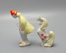 Комплект статуэток «Иванушка-дурачок и Конек-Горбунок» по мотивам сказки П. П. Ершова, автор Щербина В. И., Городница, 1960-е