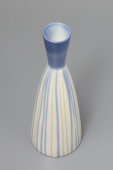 Декоративная фарфоровая ваза с цветным полосами, ЛЗФИ, 1950-60 гг.