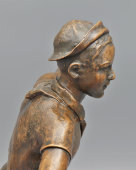 Скульптура «Пионер, бегущий», бронза, камень, СССР, 1950-60 гг.