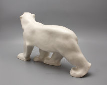 Фарфоровая скульптура «Медведь идущий», скульптор Воробьев Б. Я., анималистика ЛФЗ