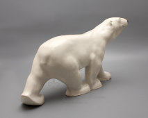 Фарфоровая скульптура «Медведь идущий», скульптор Воробьев Б. Я., анималистика ЛФЗ