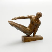 Скульптура «Гимнаст на бревне», бронза, СССР, 1950-60 гг.