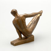  Скульптура «Гимнаст на бревне», бронза, СССР, 1950-60 гг.