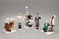 Статуэтка «Лошадиная фамилия» по рассказу Чехова А. П., скульптор Б. Я. Воробьев, фарфор, ЛФЗ, 1950-60 гг.