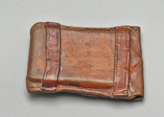 Старинный прибор артиллериста, 1-я мировая война, прицельное устройство «Ситогониометр» в кожаном чехле, Франция, 1910-е