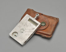 Старинный прибор артиллериста, 1-я мировая война, прицельное устройство «Ситогониометр» в кожаном чехле, Франция, 1910-е