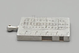 Старинный прибор артиллериста, 1-я мировая война, прицельное устройство «Ситогониометр» в кожаном чехле, Франция, 1910-е